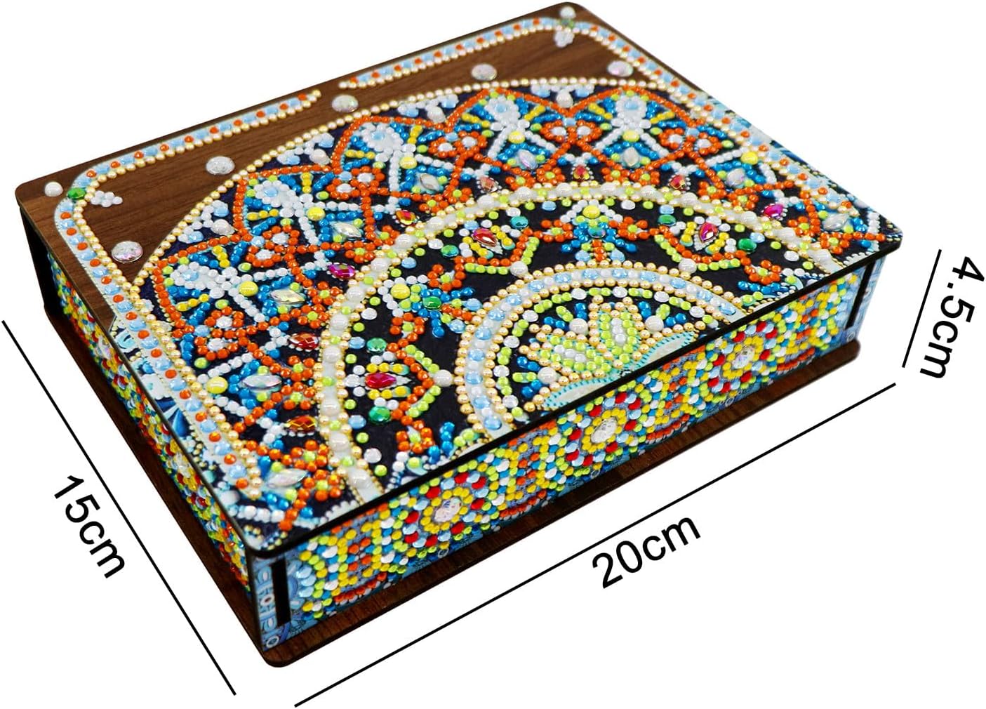 DIY Diamond art Painting Storage Box Kit, Diamond art Painting Wooden Boxes Jewelry Storage Box, Special Shape Crystal Mosaic Arts Crafts for Girl Dresser Desktop Decor