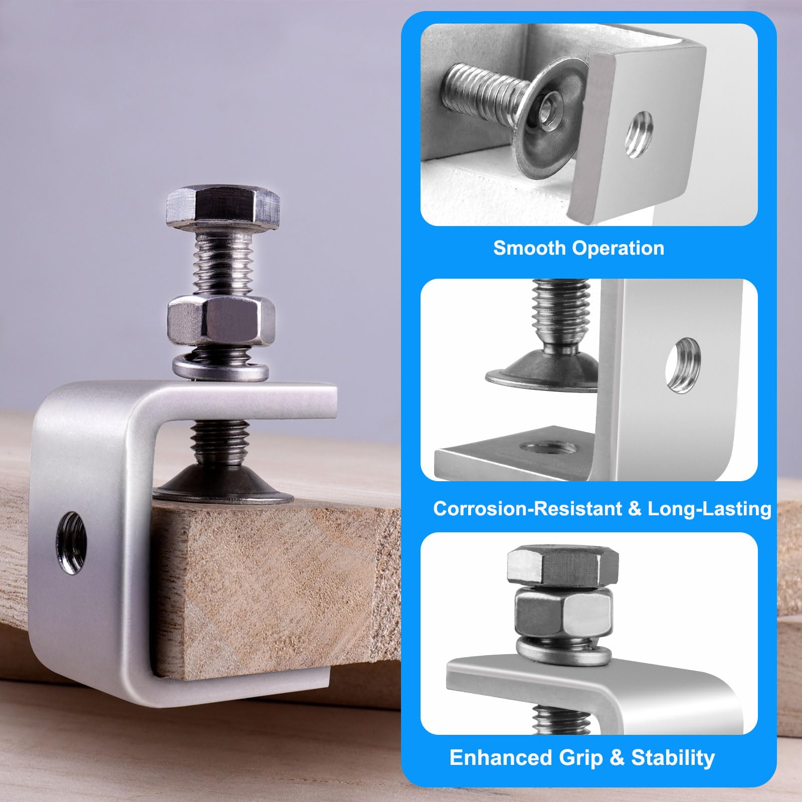 Edelstahl C-Klemmen, 6 Stück, 2,5 Cm – Robuste Mini-Klemmen Für Holz- & Metallarbeiten