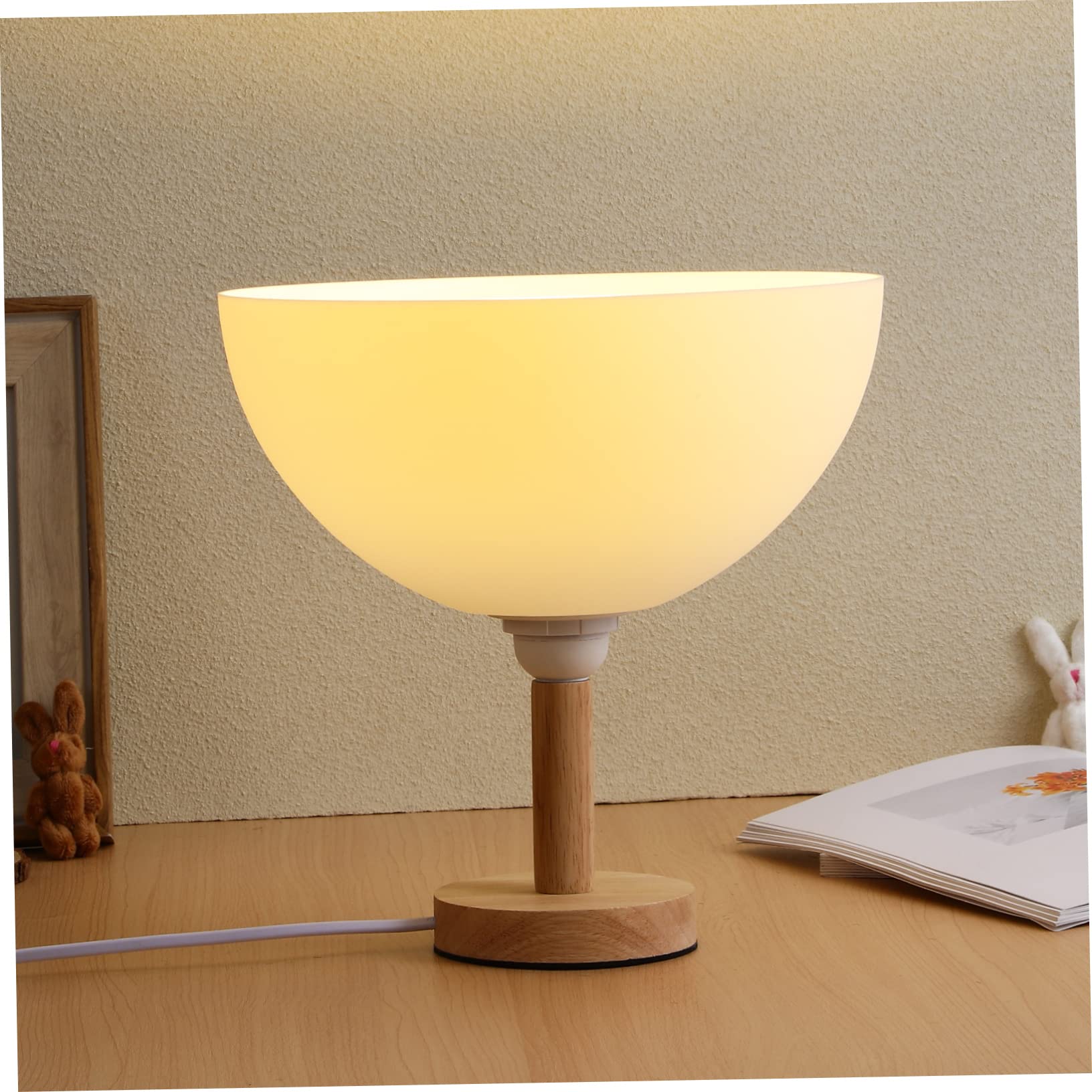 Abat-jour en Plastique Blanc Forme Bol 4 Pièces pour Lampadaire
