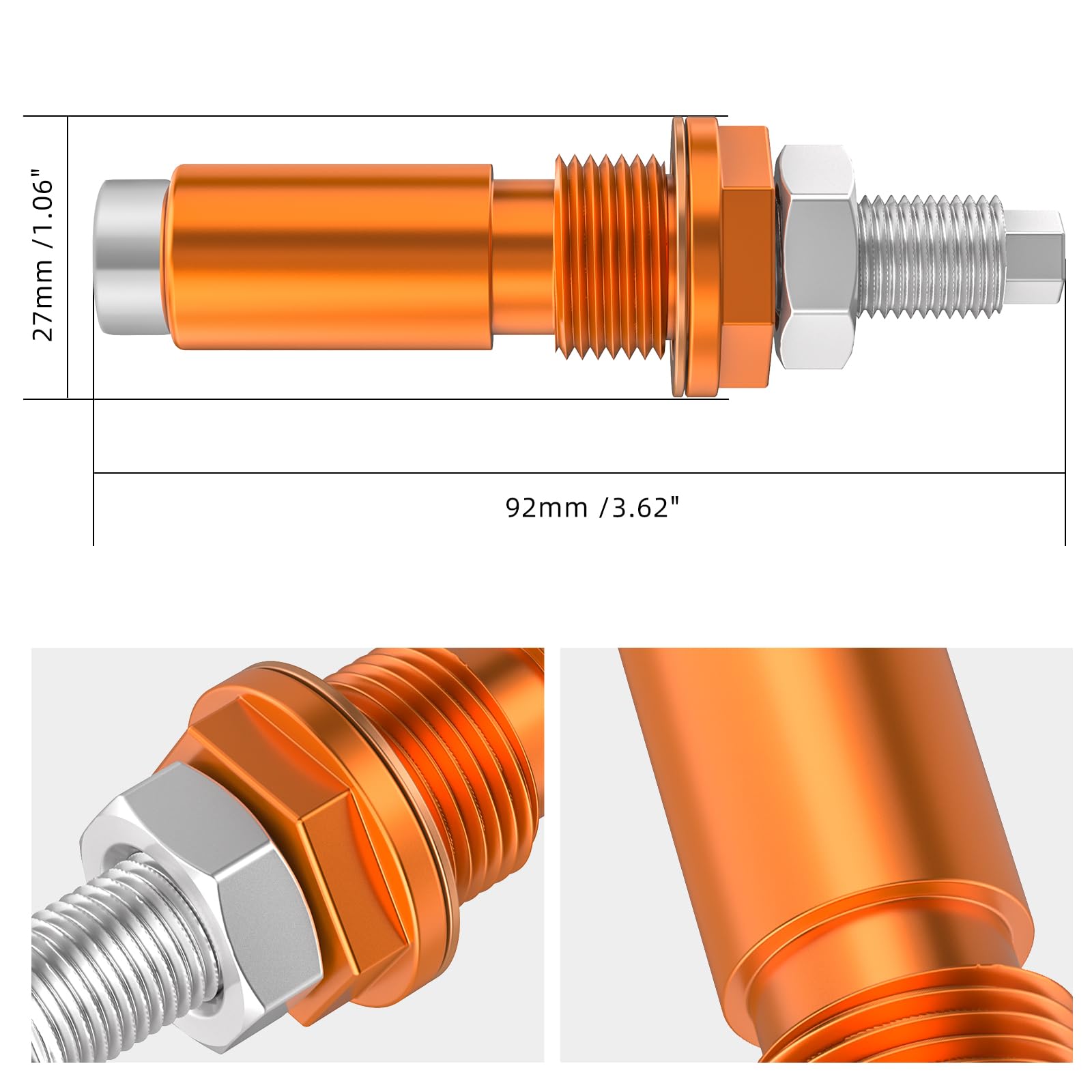 NICECNC Orange Motorrad Motor Steuerkettenspanner Compatible with Husqvarna 701 Supermoto/Enduro 2016-2017, Compatible with 690 Supermoto/SMC/Duke/Duke R 2007-2017, Siehe Ausstattungen