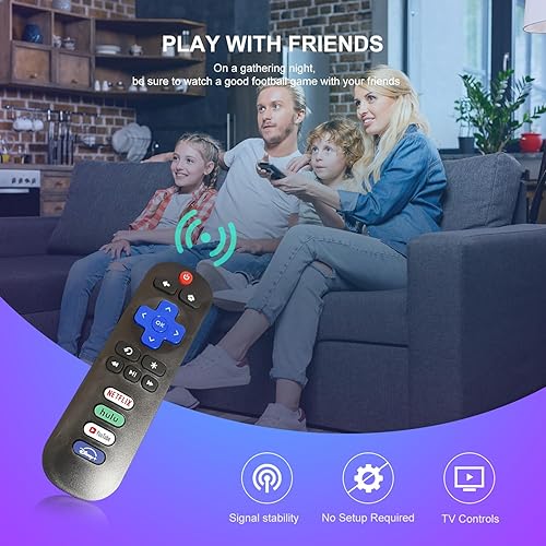 Miniatura 3 de Paquete de 2 unidades de control remoto reemplazado solo compatible con TCLHisenseOnnSharp (no para Roku Stick y Box)