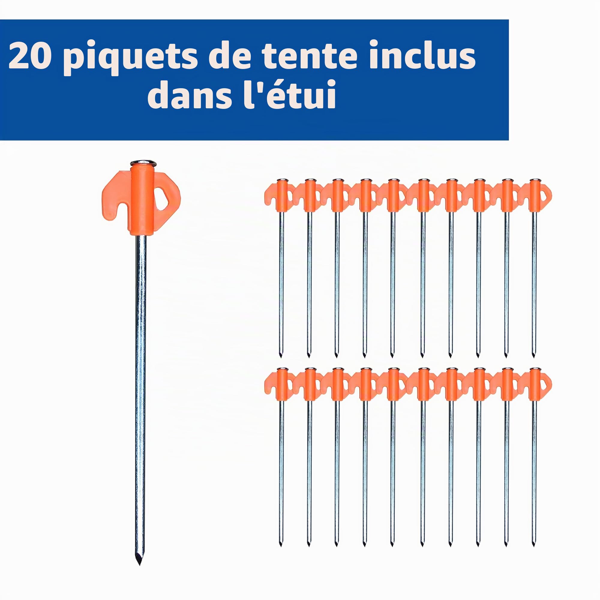 Blue Diamond Piquets de Tente pour Sol Dur, Orange, Taille Unique