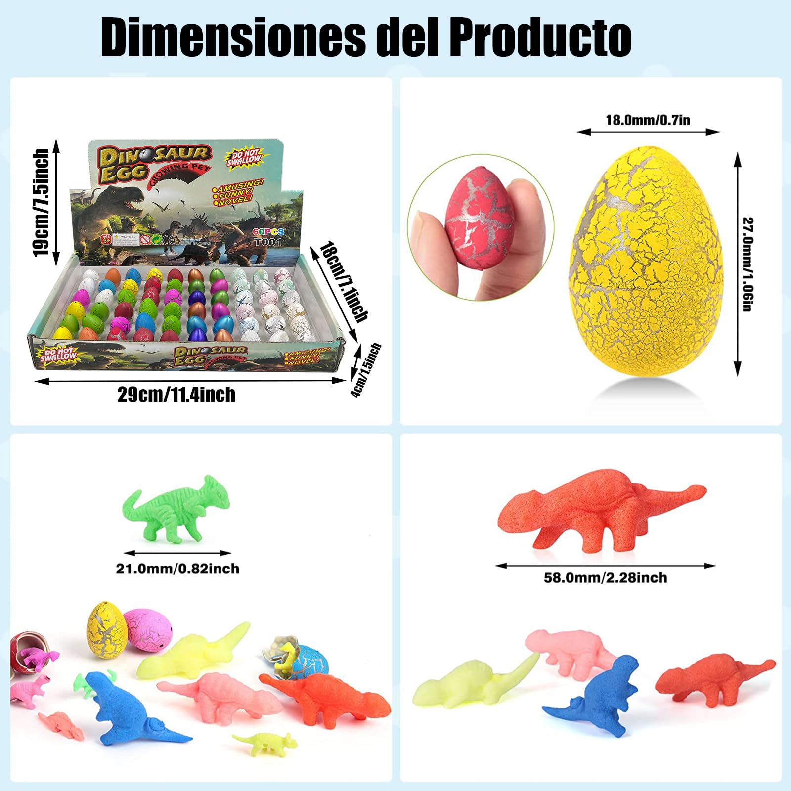Huevos De Dinosaurio Para Incubar En El Agua, 60 Piezas, Hue | Envío gratis Huevos De Dinosaurio Para Incubar En El Agua, 60 Piezas, Hue | Envío gratis