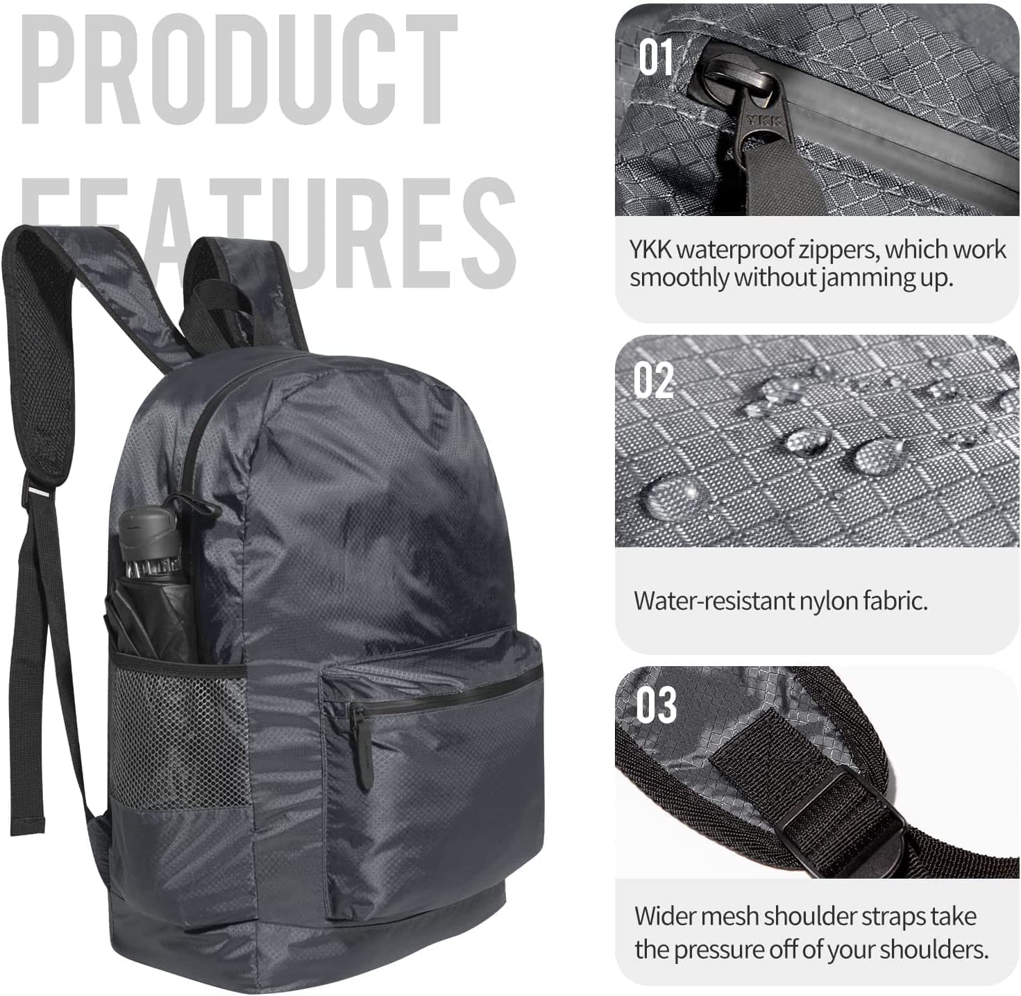 pack all Zaino leggero da 18 litri, Evelina, taglia unica