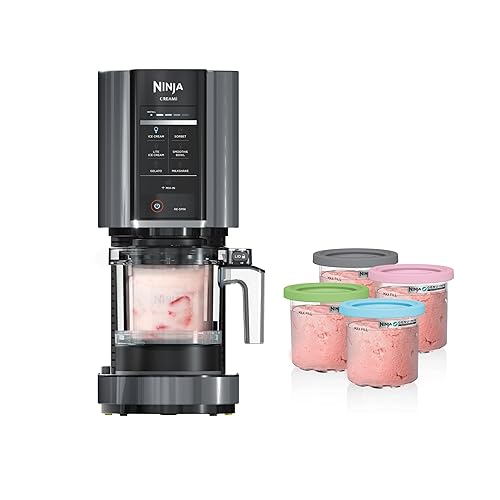 Ninja CREAMi 7-in-1 Ice Cream Maker, Includes (5) Pints, for Ice Cream, Gelato, Sorbet ,Milkshakes, Mix-ins, Smoothie Bowls & More - Ninja CREAMi 7-in-1 + (5) Pints