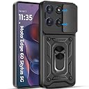 A rtistque Armor Bumper Back Case Cover for Motorola Moto Edge 60 Stylus 5G | Stylish Ring Holder & Inbuilt Stand | Sliding Camera Cover | TPU Protective | Motorola Edge 60 Stylus Back Cover - Black gallery image