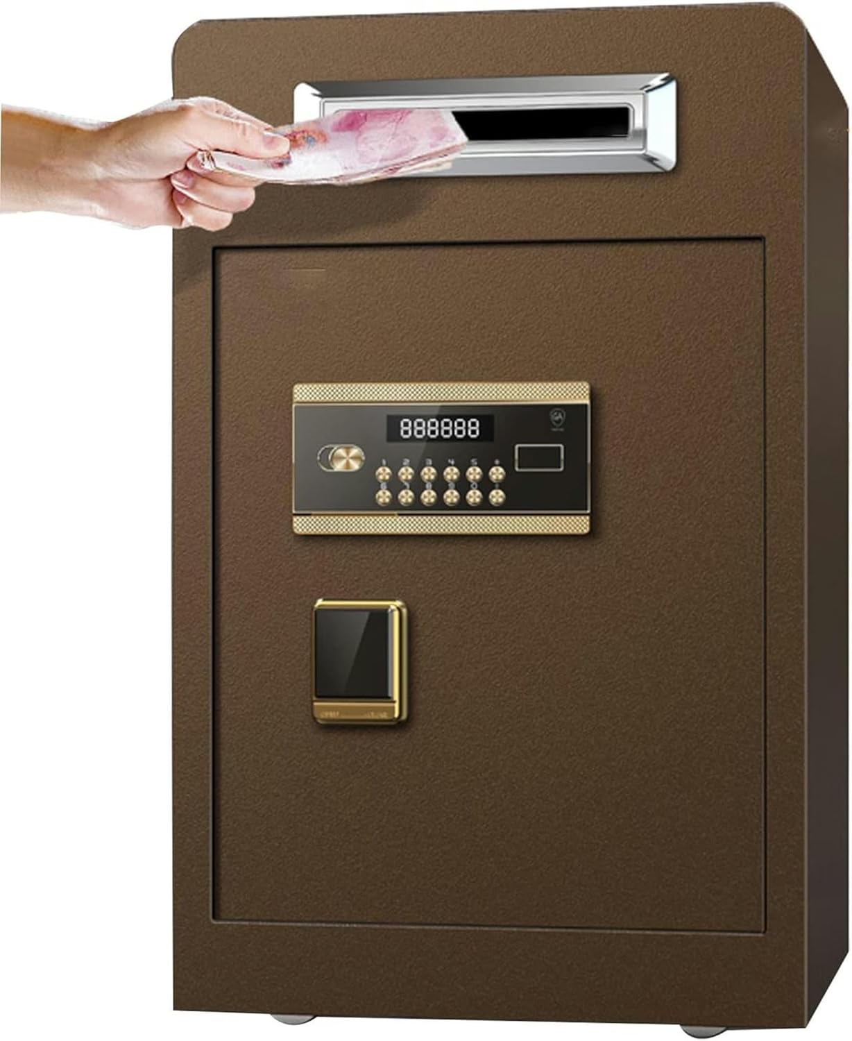 AMNOOL Digital Coin-Operated Safe Security Small Safe with Electronic Digital Keypad Smart Home Safe for Money, Jewelry, Documents-1
