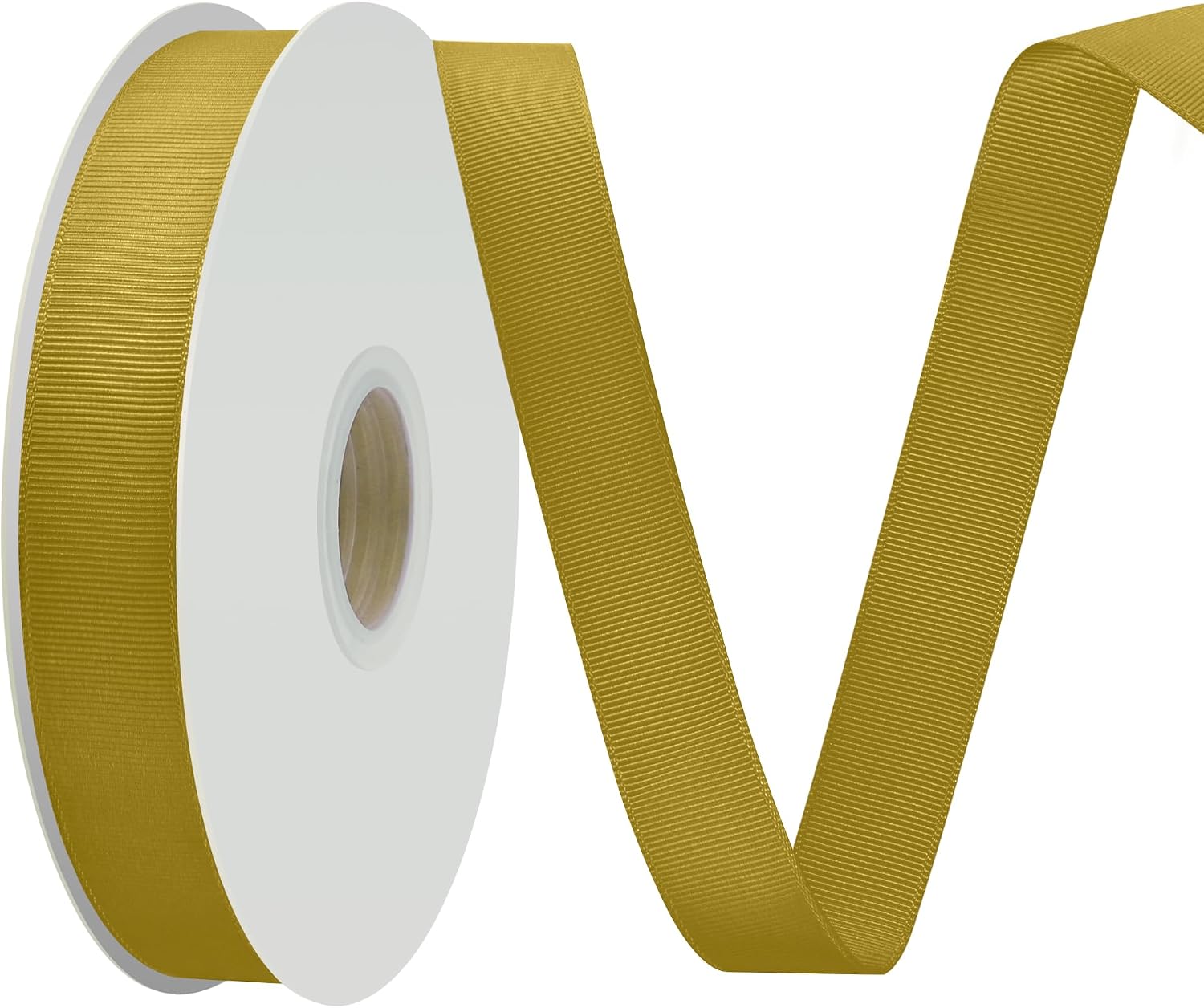 Double Face Gold 1 inch×50 Yards Grosgrain Ribbon for Gift Wrapping Hair Accessories Flower Bouquet Crafts Weddings