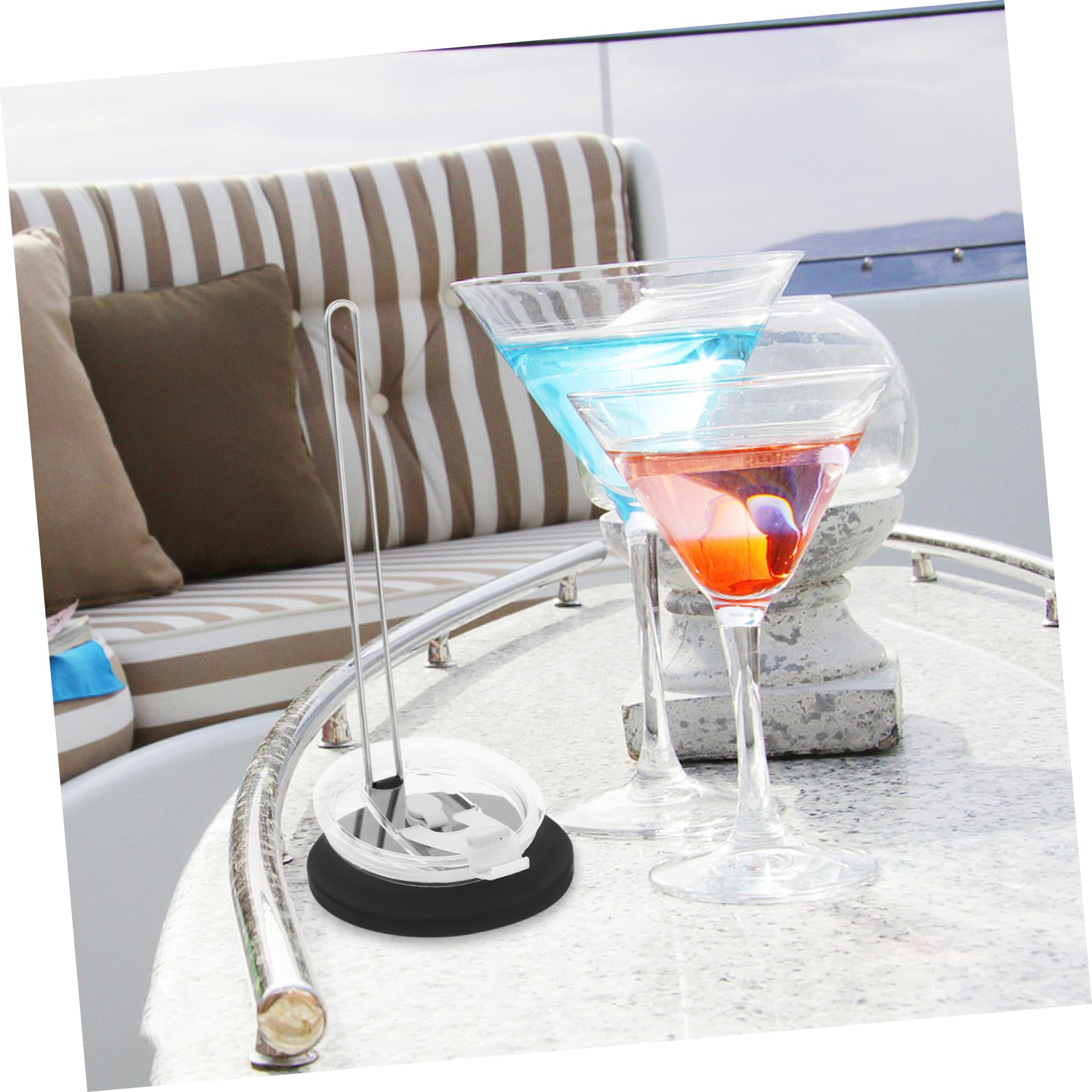 HOLIDYOYO Desktop Tumbler Lid Organizer Freestanding Mug Lid Storage Rack for Countertop Vertical Cup Cover Holder Stable Design for Kitchen Organization Keep Your Space Tidy