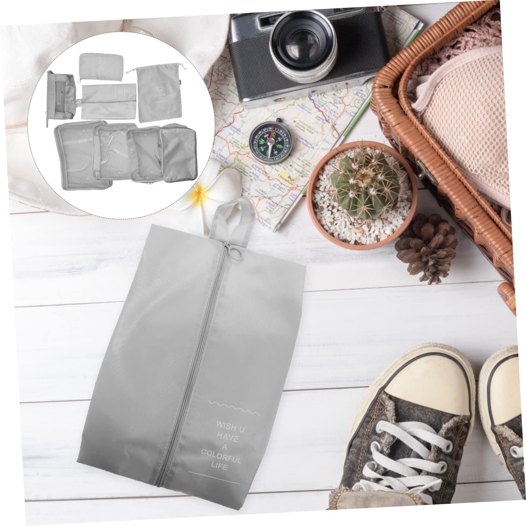Hemobllo Borse Organizer per Valigia Borse per Vestiti e Scarpe per Articoli da Toeletta e Cosmetici Organizer da Viaggio Ultraleggero e Pieghevole Adatto per Viaggi di Lavoro e Vacanze