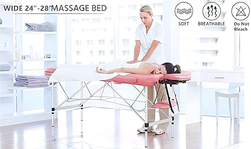 Miniatura 3 de Juego de sábanas de microfibra de 3 piezas para mesa de masaje que incluye funda de masaje para el rostro, funda de mesa de masaje y sábana bajera