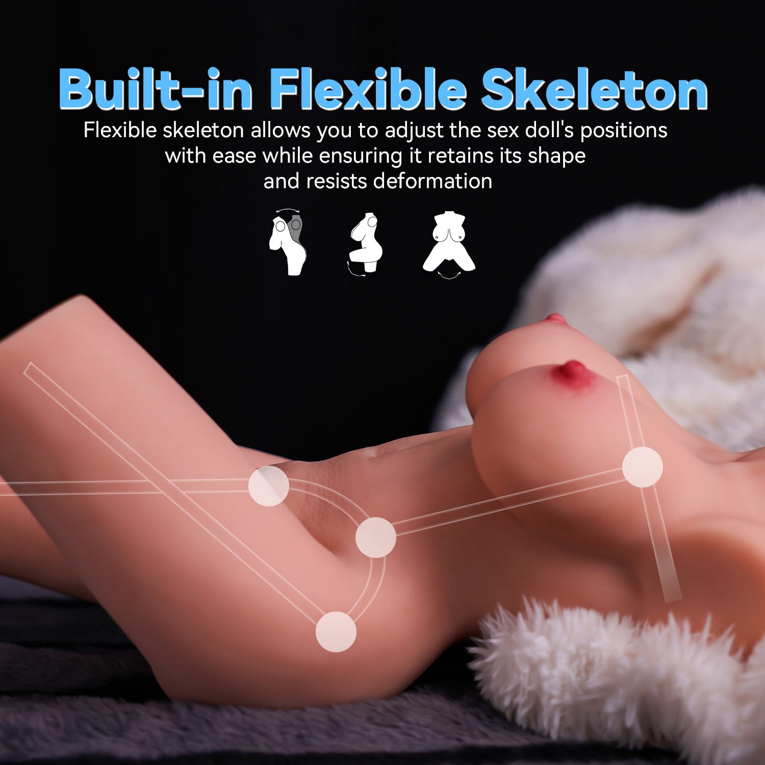 Baquick 10lb Male Sex Toys for Men Realistic Sex Doll Tight Dual Channel Vagina & Anal High Durability TPR Softness Material Men Masturbation Mini Sex Dolls: , Wheat Skin