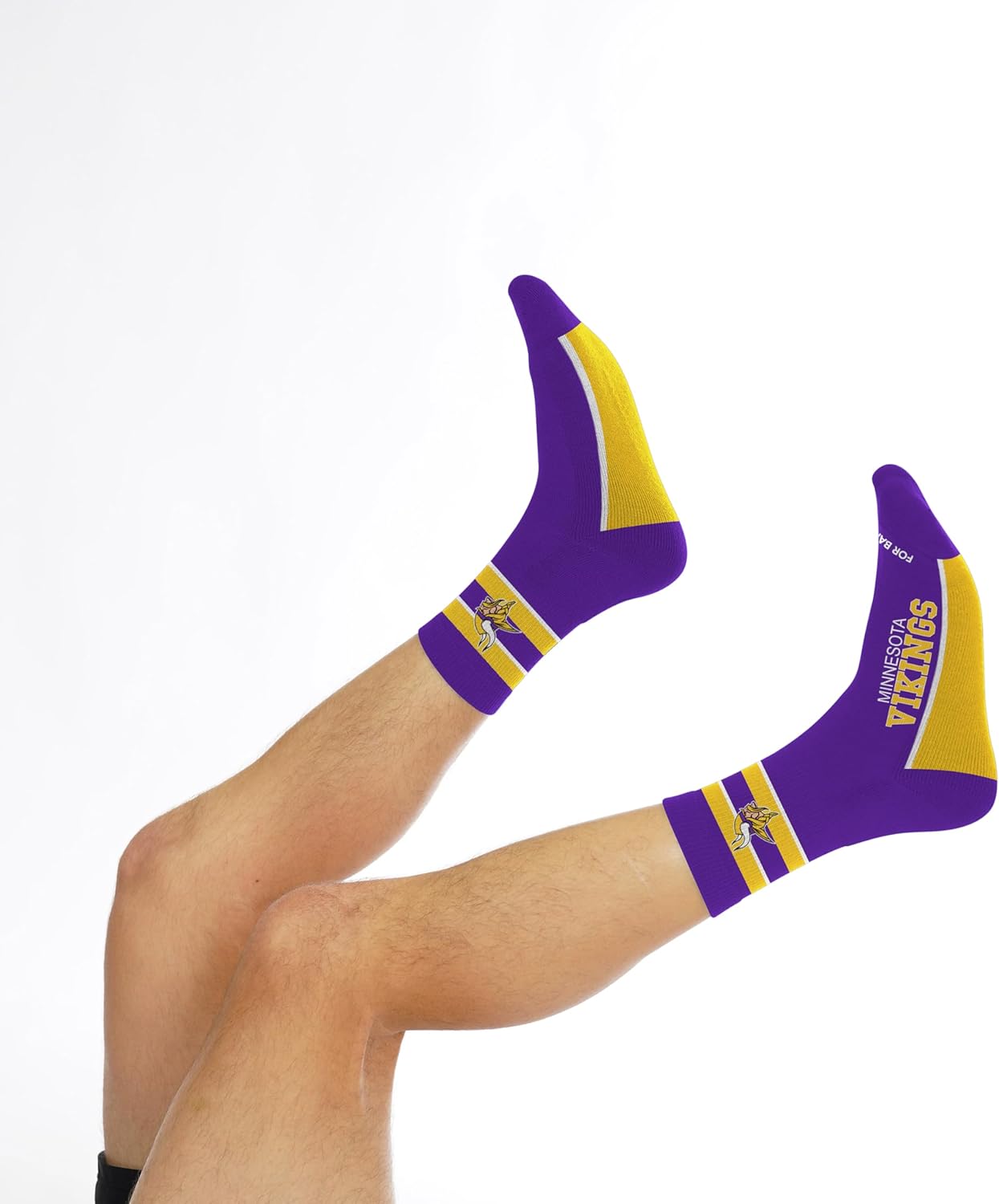 For Bare Feet NFL mens Lil' Deuce Quarter Sock - Image 2