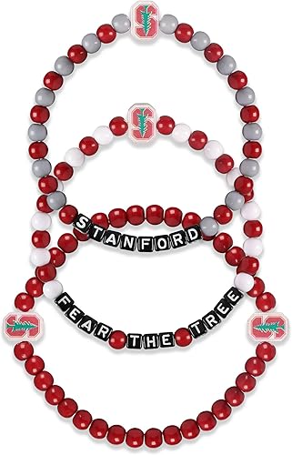 Miniatura 110 de FOCO NCAA unisex-adulto Paquete de 3 Pulseras de la Amistad con Cuentas con Logotipo de Equipo Universitario de la NCAA Oficialmente Licenciadas