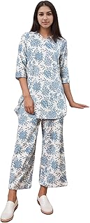 SHIENZY Women Co Ord Set | Stylish Two Piece Matching Set for Women | Printed Top with Palazzo Pants | Casual Lounge Wear ...