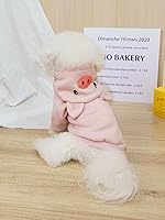 Vista 8 de QWINEE Sudadera con capucha para perro de cerdo, abrigo cálido para cachorro, sudadera para Navidad, Halloween, disfraz de perro, ropa de invierno