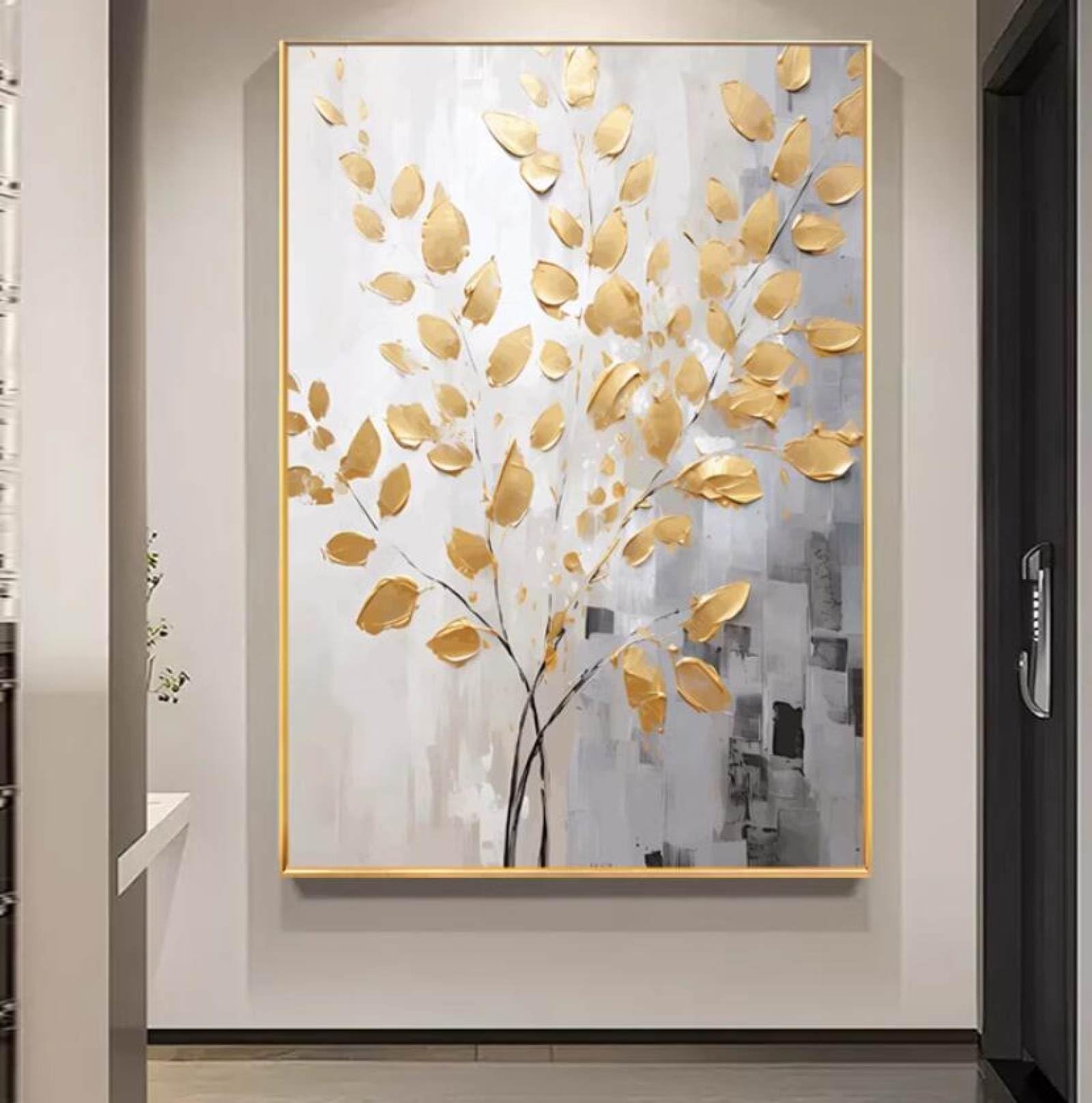 Peinture à l'huile faite main pour habiller un grand mur blanc vide