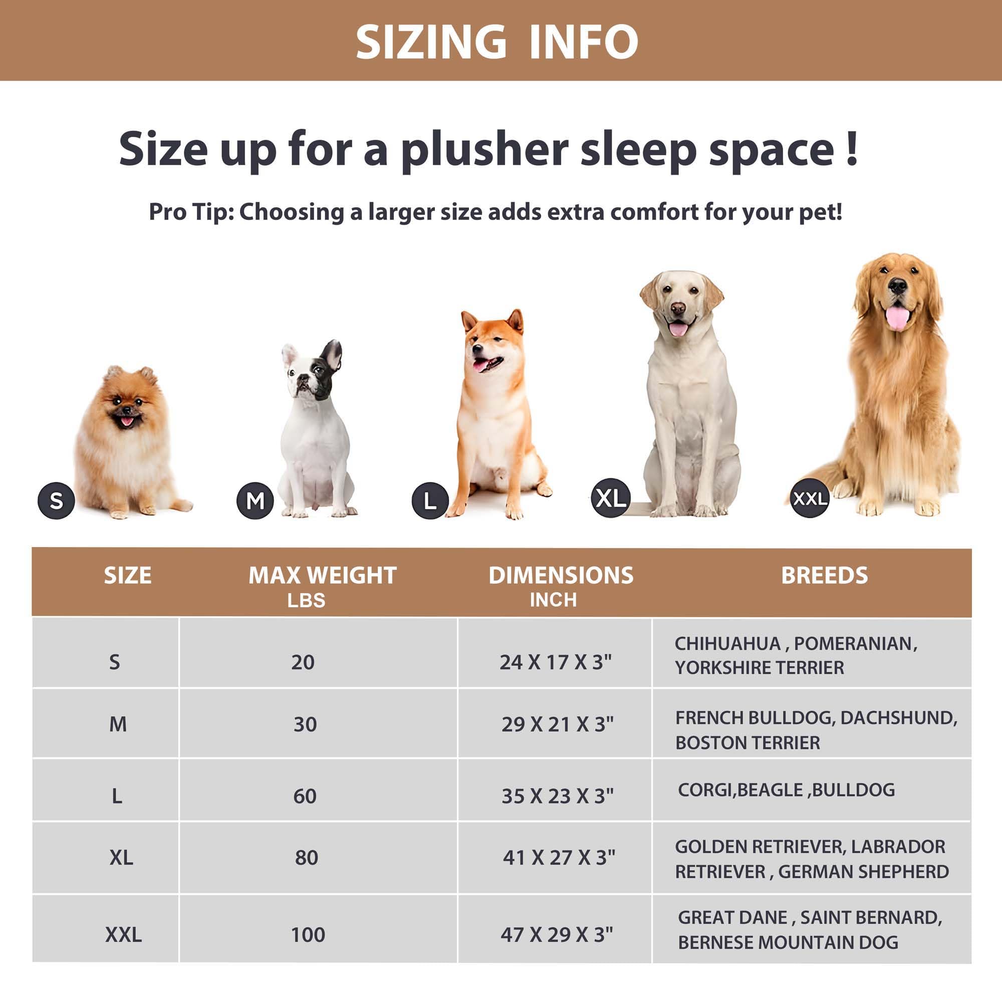 Dog Bed for Large Dog - Orthopedic Pet Beds with Memory Foam, Waterproof Removable Washable Cover with Non-Slip Bottom, Khaki, 35" L x 23" W x 3" H - image 5