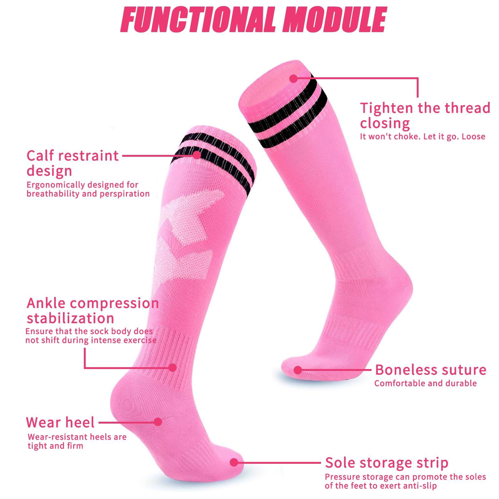Soccer Shin Guards for Kids Youth - Breathable Tough Protective Gear with Ankle Support for Ski Football Ice Hockey, for 3-5 5-10 10-18 Years Old Children Teens Boys Girls (Pink, M)