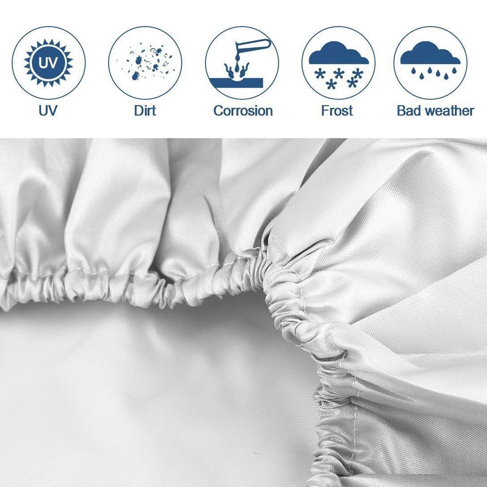 Lot de 4 Housses de Protection pour Pneu de Roue de 27" à 29" Argentées pour Extérieur, Voiture, Remorque, Camping-car, Camion, SUV, RV, Housse de Roue étanche, Protection contre la Pluie et la Neige.