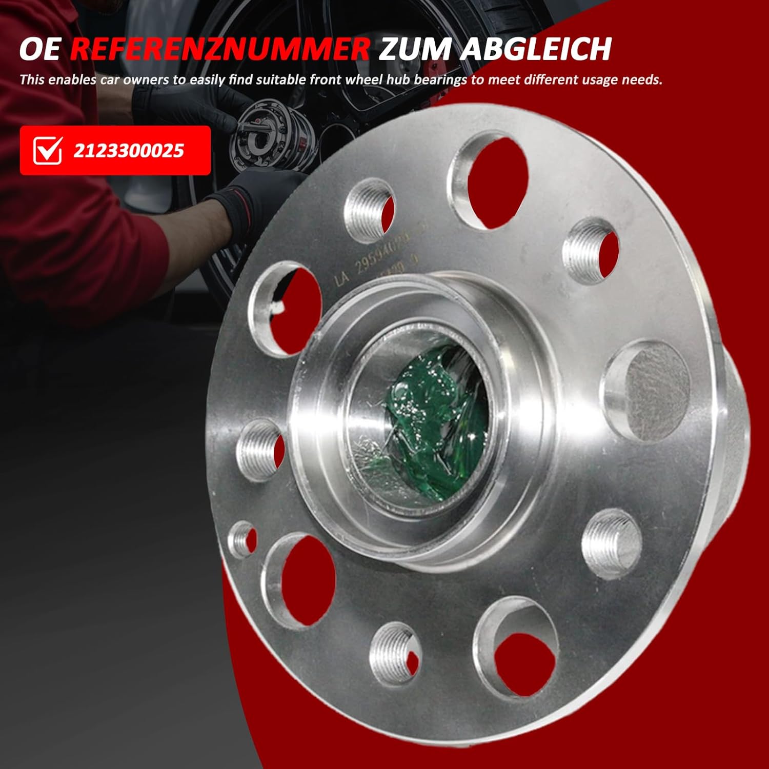 2123300025 Front Wheel Bearing Hub 2009-2017 for Benz E260 E200 E250 E300 C218 W212 E63 E400 AMG Replant # 2123300025 2183300125 2303300325