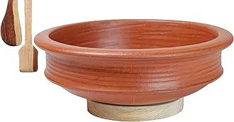 Craftsman India Online Clay Handi/Pot for Cooking and Serving 4 Liter Red