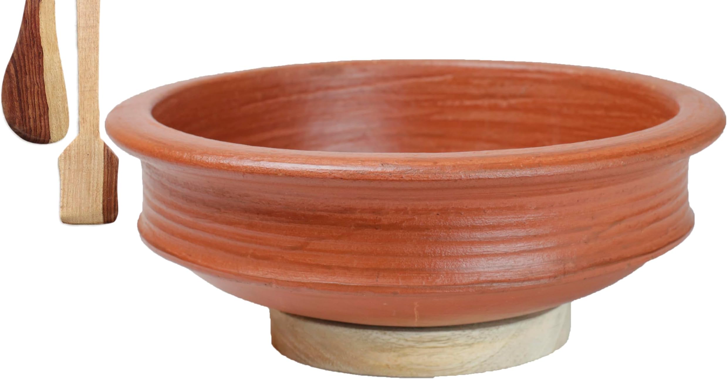 Craftsman India Online Clay Handi/Pot for Cooking and Serving 4 Liter Red
