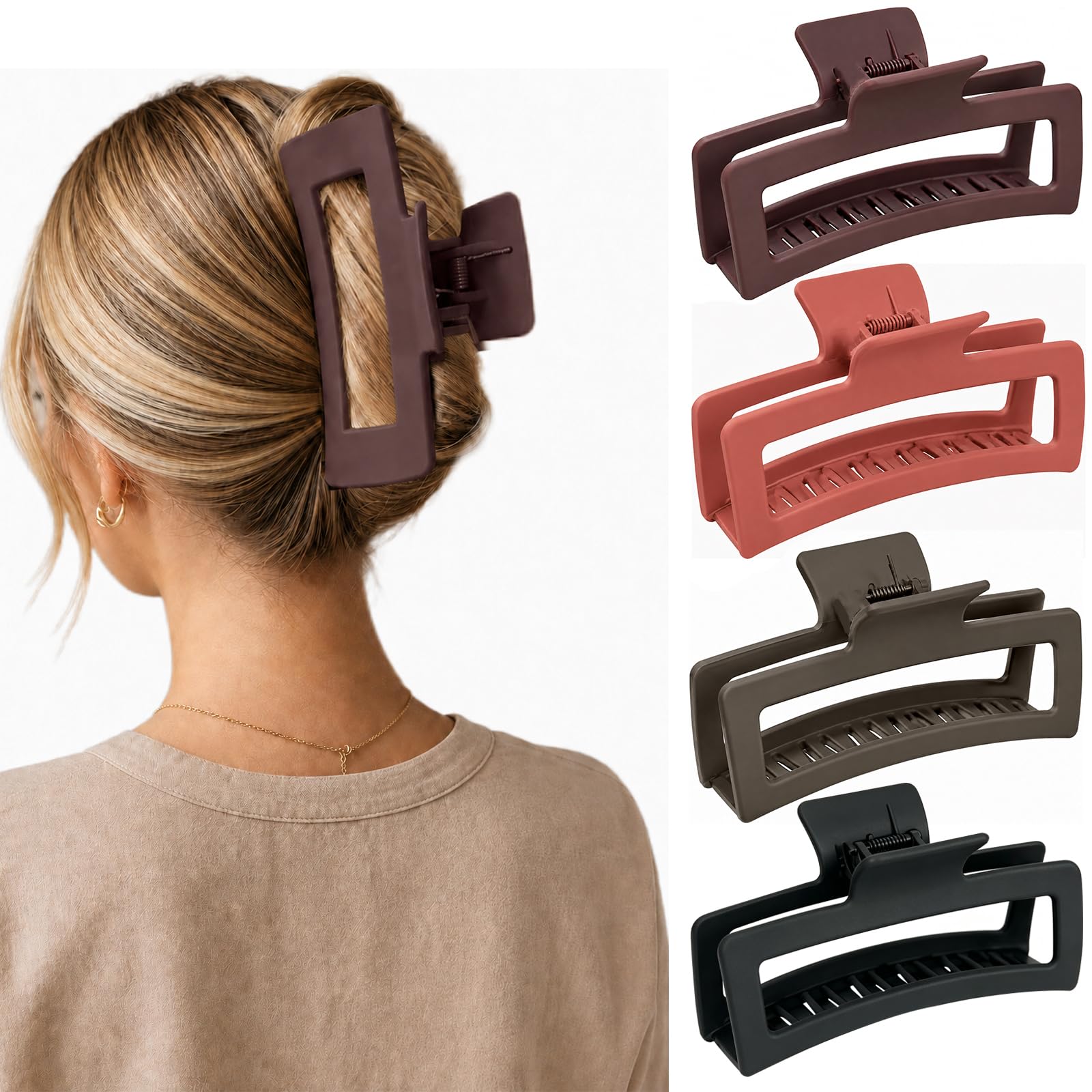 Jumbo Leopard Claw Clips - 4 Pack -15 Jumbo Leopard Claw Clips - 4 Pack -15