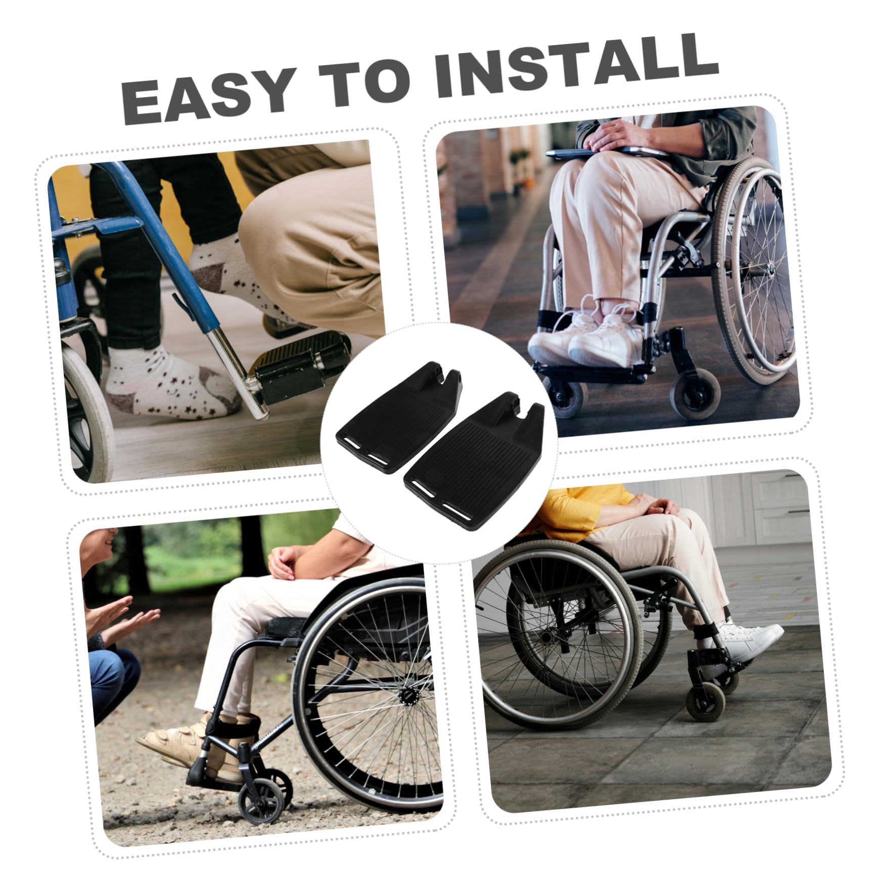 Healeved 10piezas Pedal Elevador De Reposapiés Para Sillas De Ruedas Reposapiés Estable y Accesorio Ergonométrico Para Movilidad Reducida Para Pacientes y Ancianos