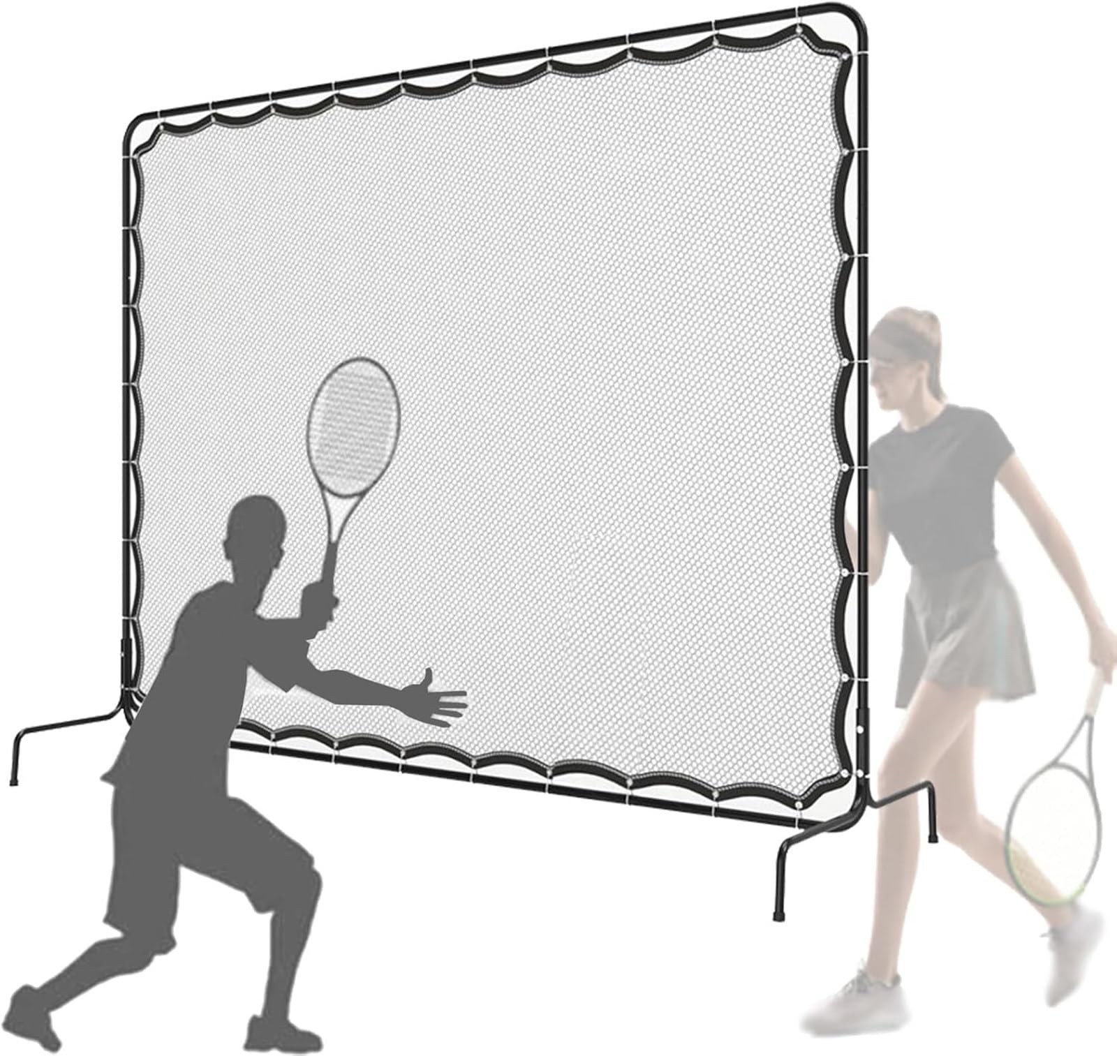 Red de rebote para tenis, gran pared de rebote para entrenamiento deportivo de pelota, entrenador multideportivo para tenis, pickleball y tenis de mesa