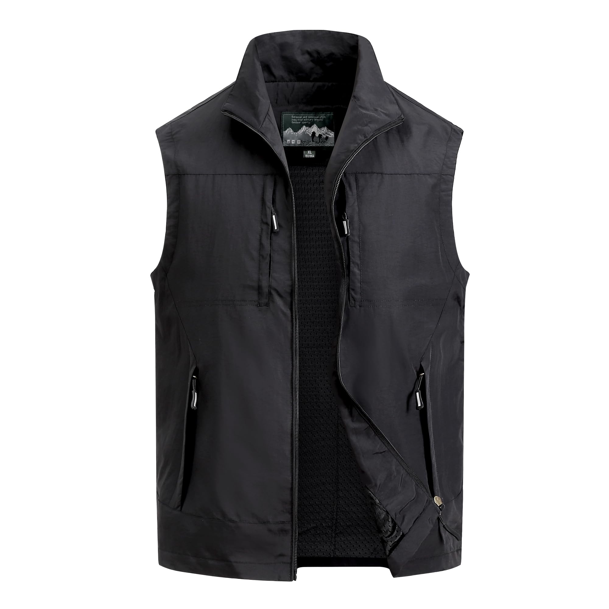 Herren Outdoor Weste Atmungsaktiv Anglerweste Sommer Schnelltrocknend Weste Vielen Taschen Weste Freizeit Ärmellos Jacke Camping Safari Fotografie Weste