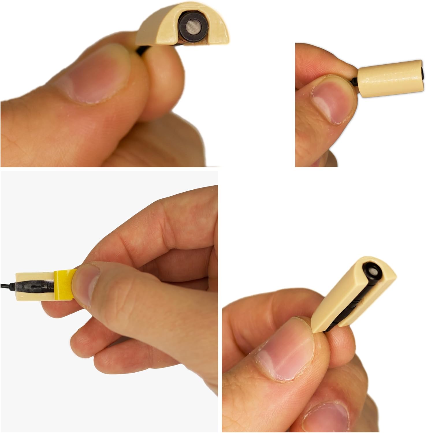 MiniMount for RODE Lavalier/Lavalier GO. Slim, Low-Profile and Made from Hardened Plastic. Hand-Finished for Smoothness. Includes 5x Hypoallergenic MiniMount Stickies (Beige)