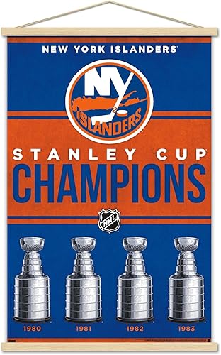 Trends International NHL New York Islanders - Póster de pared con marco magnético