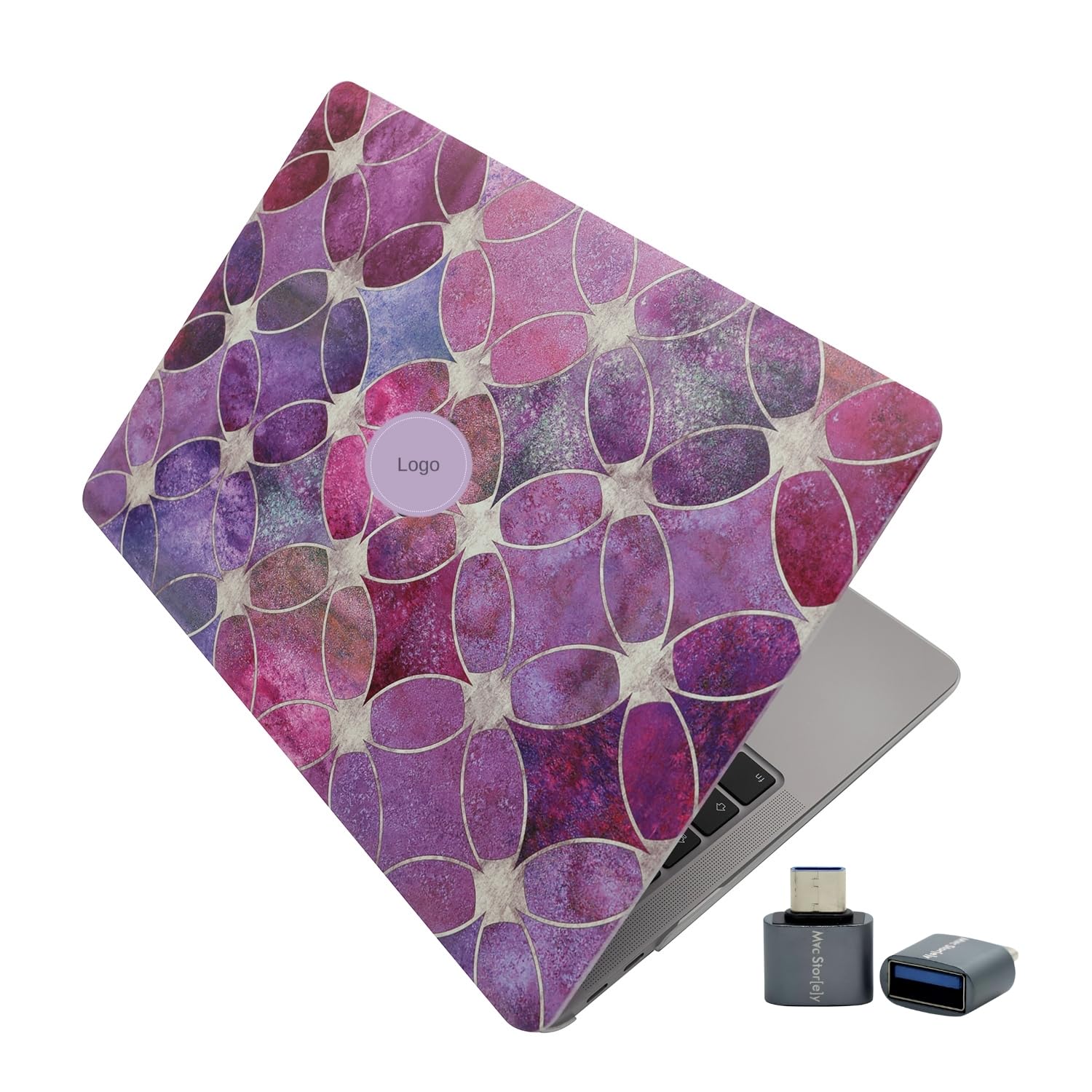 McStorey MacBook Air M1 Kılıfı 13 İnç A2337 A2179 A1932 Uyumlu Sert Kapak Hard Case Koruyucu Kılıf MacBook Air 13 İnç Kılıfı Çizilme ve Darbe Koruyucu Çiçek Desenli Mat Baskılı Açık Pembe