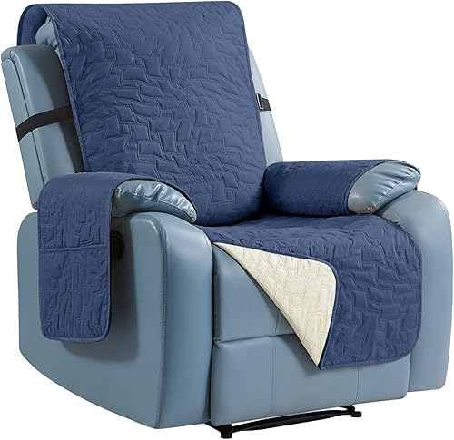 Miniatura 74 de CUCRAF Funda acolchada antideslizante para sofá, resistente al agua, protector de muebles para sofá de 3 cojines, apto para mascotas, funda de sofá