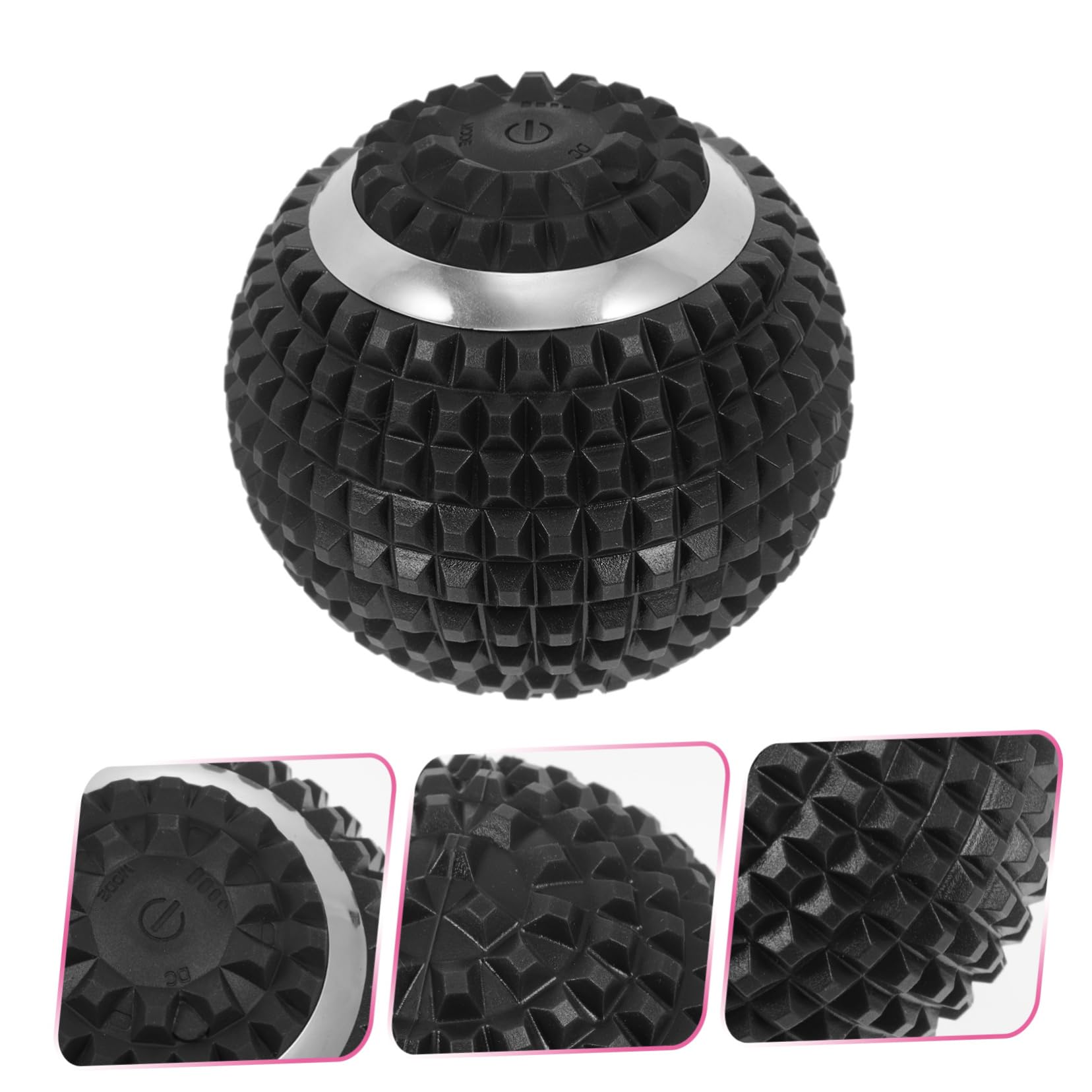 Bola de Masaje Eléctrica Abs Negra de Cuatro Modos USB | Masajeador de Pies, Herramienta para Relajación Muscular, Uso en Camping y Viajes