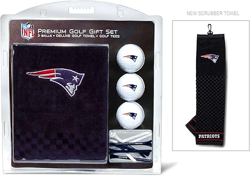 Vista 2 de Team Golf Juego de regalo premium de la NFL: toalla bordada de lujo, 3 bolas, 14 camisetas (2-3/4 pulgadas regular)