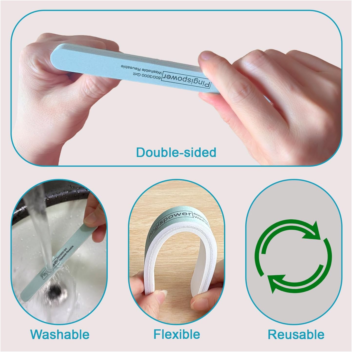 Nail Buffer Kit, 10Pcs Nail Files and Buffers for Natural Nails