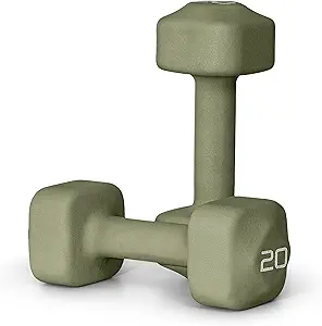 Tone Fitness Neoprene Dumbbell Weight Pairs with Anti-Roll Square Head | Multiple Options