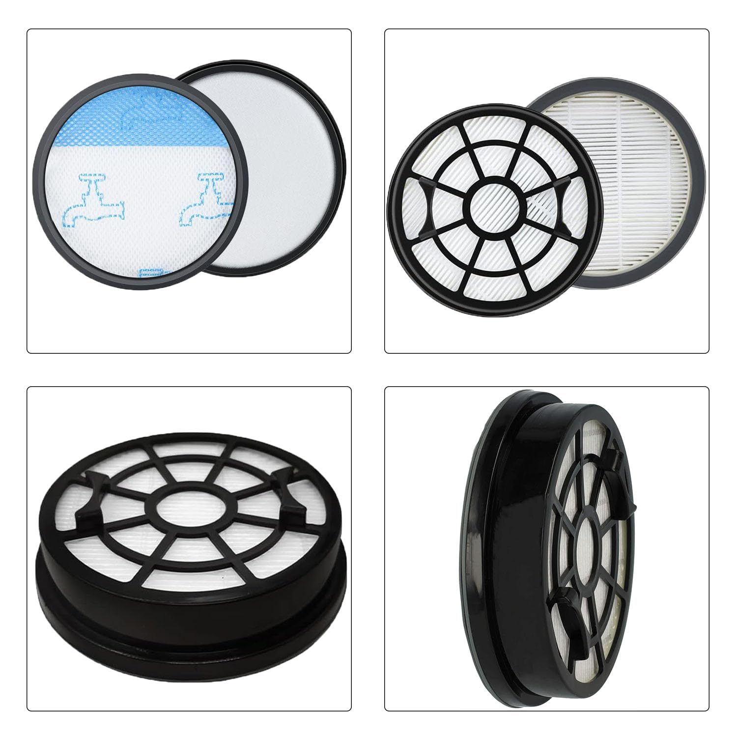 4 Pezzi Filtro per Rowenta Swift Power Cyclonic Aspirapolvere RO2910 RO2913 RO2915 RO2932 RO2933 RO2957 RO2981, Kit di Filtri HEPA con Filtro Spugna Ricambio di Accessori ZR904301