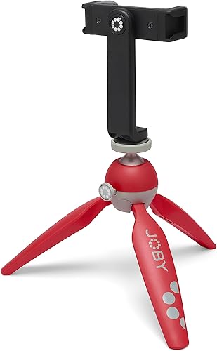 Miniatura 1 de Joby HandyPod 2 Kit de trípode de mesa con soporte de teléfono GripTight 360 y soporte de articulación de pines, trípode de teléfono para teléfonos