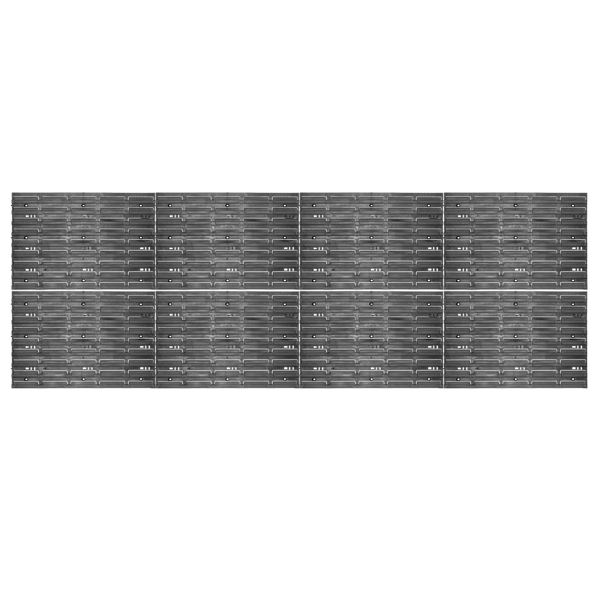 KADAX Werkzeugwand, Lagersystem aus PP Kunststoff, Wandregal in verschiedenen Größen, Werkstattwandregal mit Sichtlagerkästen und Werkzeughalterungen (232x78cm)