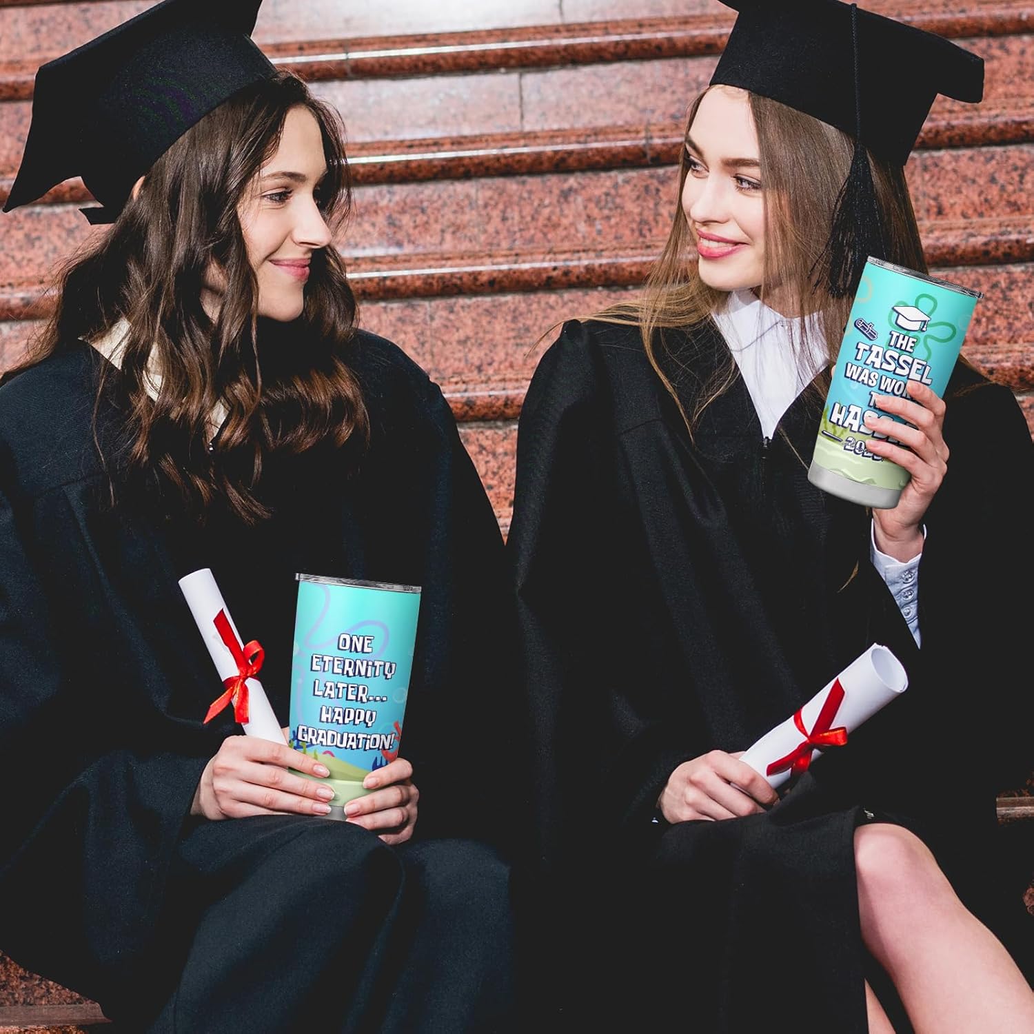 2025 Graduation Gifts for Her, Him - Class of 2025 College Graduation Gifts for Women - Masters Degree Phd Class of 2025 Tumbler With Lid 20 OZ - Image 2