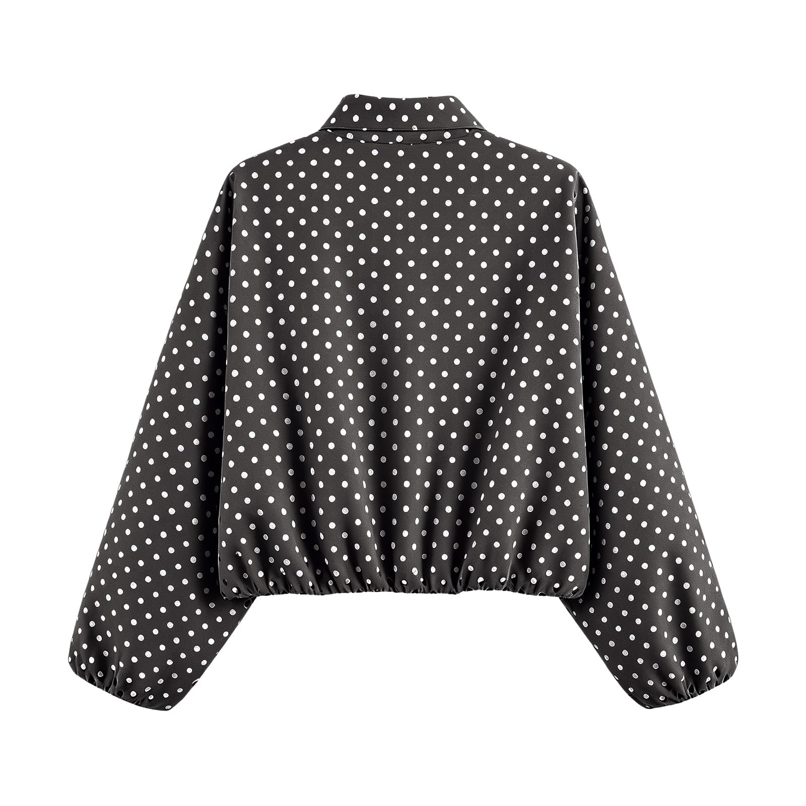 FUPODD Kurzmantel Damen Übergang Punkte Damen Jacke Winter Bomberjacke Kurz