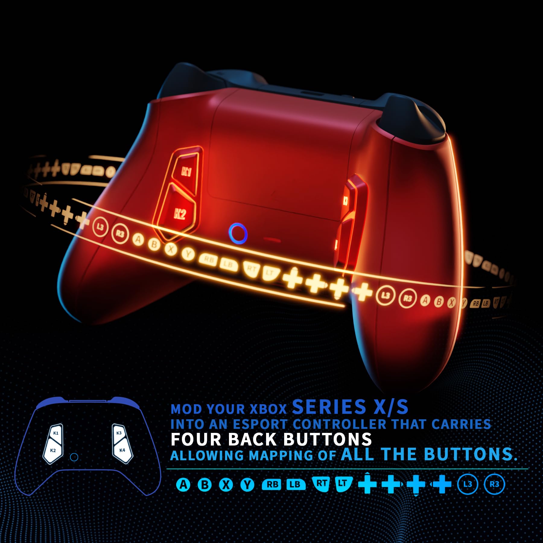 EXtremeRate Victor X Remap Kit For Xbox Series X/S Controller - Adds 4 Back Buttons & 6 Profiles (Controller Not Included)