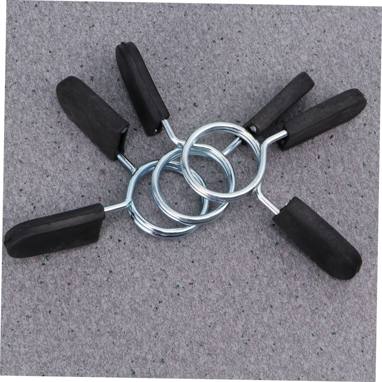 GOOHOCHY Barbell Spring Clip Collar 5pcs Snap Buckle Clamp for Weightlifting Barbell Lock