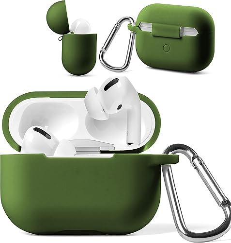 Blaspins Funda para Airpods Pro de 21 generación con llavero 20222019, funda de silicona suave protectora completa que absorbe los golpes, mosquetón