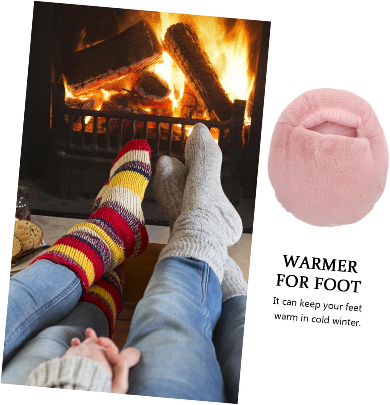 VICASKY USB Foot Warmer Electric Heating Shoes Soft Supple Material with USB Power for Winter Household Use Comfortable Warm Foot Heater for Men Women