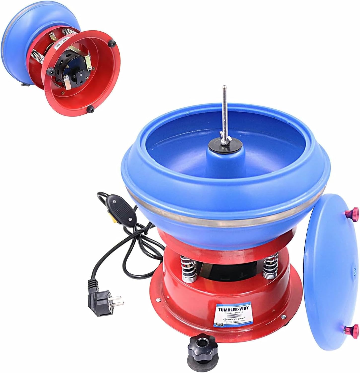 Electric Vibrating Tumbler Polisher, Rock Polisher, Sleeve Polisher, For Grinding And Polishing Workpiece Surfaces, Jewelry Accessories, Metal Parts, Auto Parts