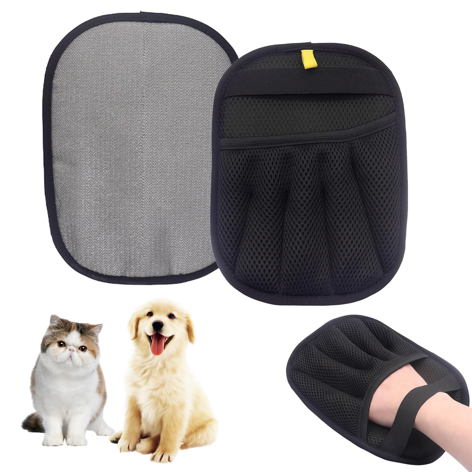 Lot De 2 Gants Anti-poils MHwan - Ramassage Automatique Des Poils D'animaux, Lavables, Pour Canapé, Linge, Coins